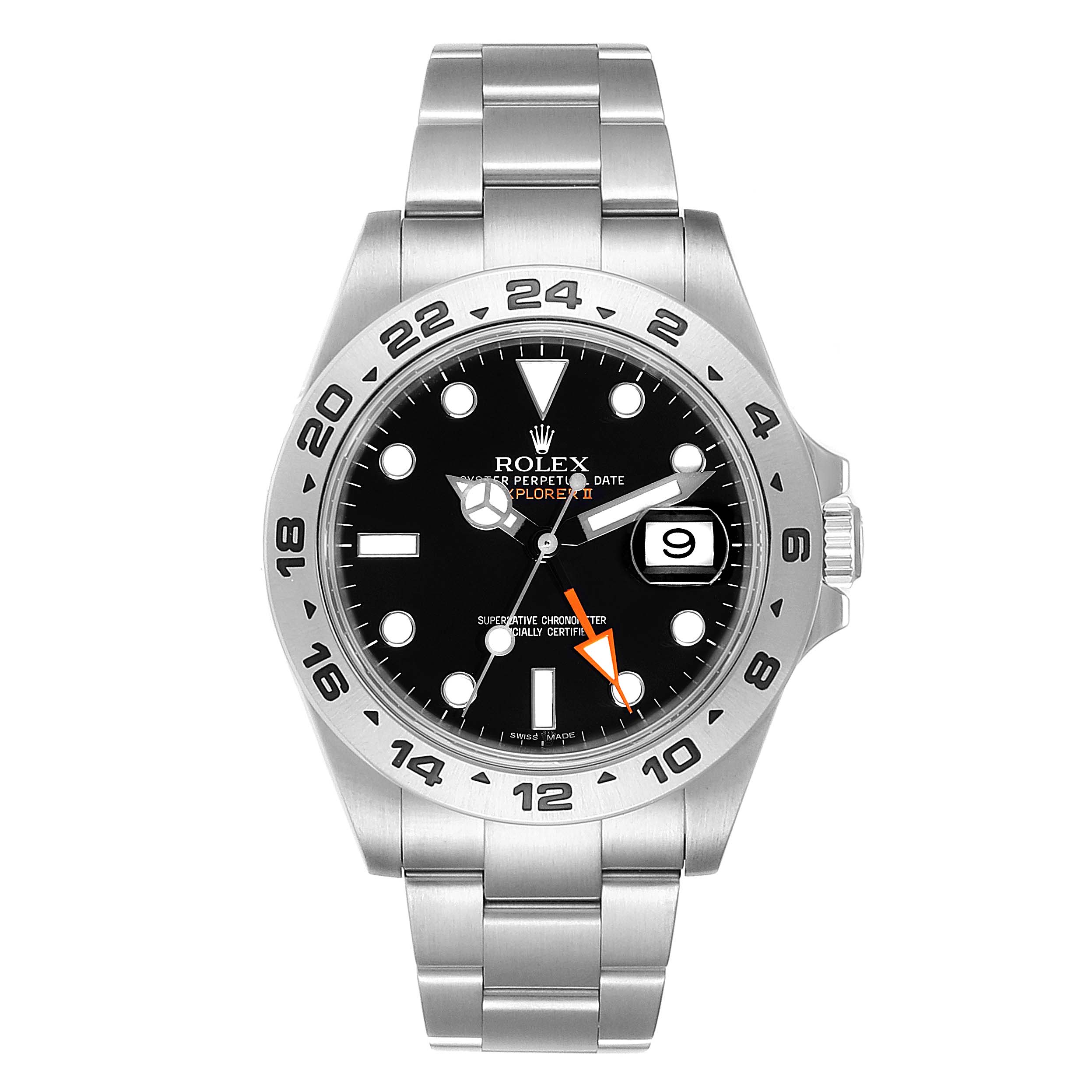 The image shows a front view of a Rolex Explorer 216570 Men
s Stainless Steel Black Dial 216570 Men
s Stainless Steel Black Dial watch, displaying the dial, bezel, hands, date window, and bracelet.