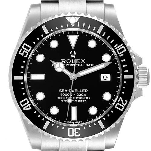 Photo of Rolex Seadweller 4000 Black Dial Automatic Steel Mens Watch 116600 Box Card