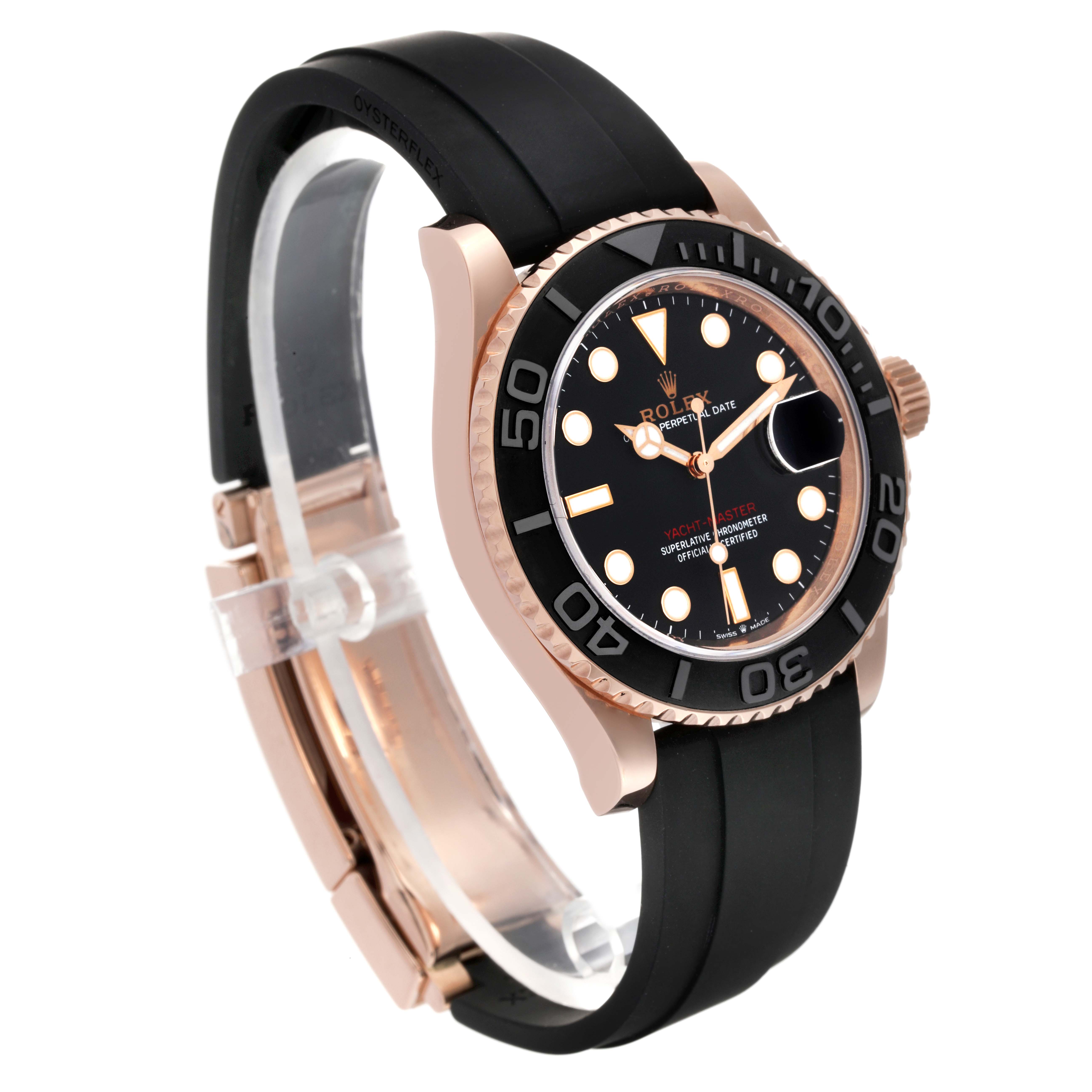 ぐく丸吉 Rolex 126655 Yacht-Master 40mm Rose Gold Black Oysterflex