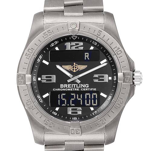 Photo of Breitling Aerospace Avantage Titanium Perpetual Alarm Watch E79362 Box Papers