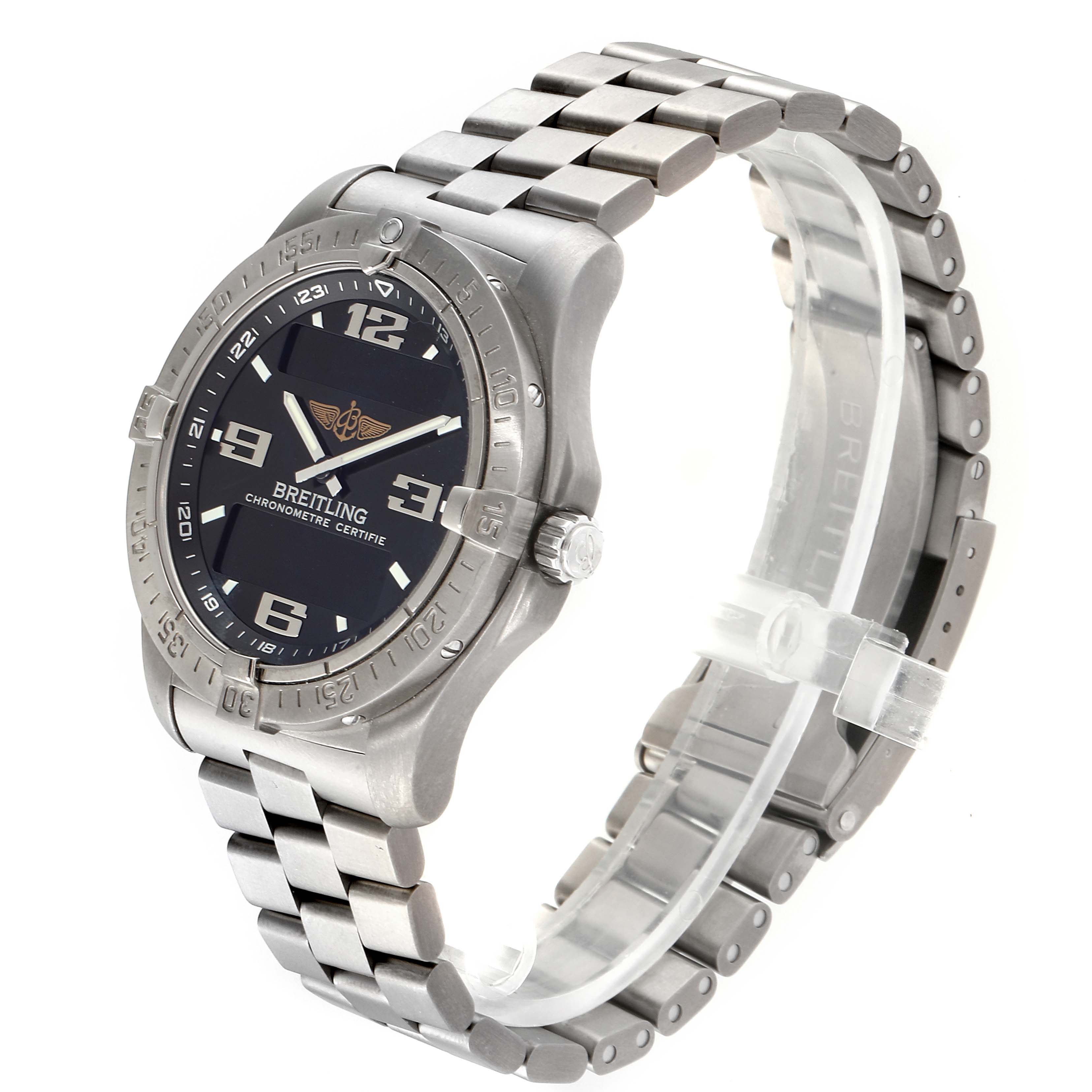 Breitling Aerospace Avantage Titanium Perpetual Alarm Watch E79362 Box ...