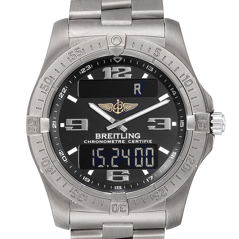 Breitling Aerospace Avantage Titanium Perpetual Alarm Watch E79362 Box Papers SwissWatchExpo