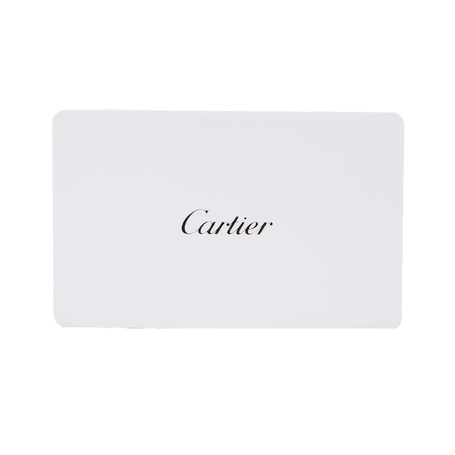 The image shows a Cartier-branded card, likely an accessory or documentation for the Ronde model watch.
