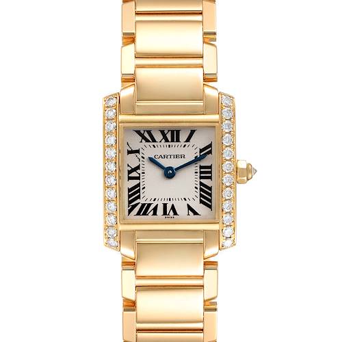 Photo of Cartier Tank Francaise 18K Yellow Gold Diamond Ladies Watch WE1001R8