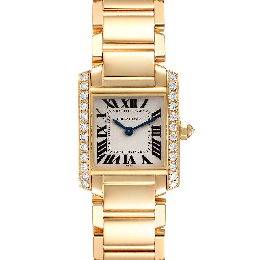 Cartier Tank Francaise 18K Yellow Gold Diamond Ladies Watch WE1001R8 SwissWatchExpo