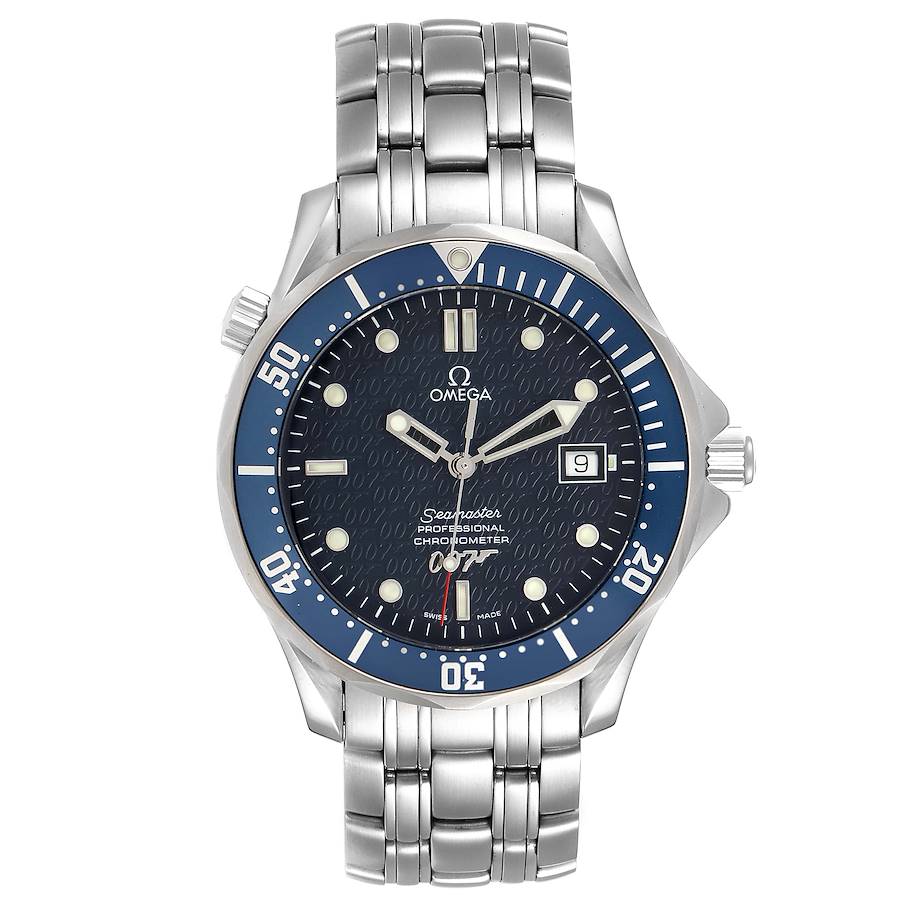 Omega Seamaster 40 Years James Bond Blue Dial Mens Watch 2537.80.00 Card SwissWatchExpo