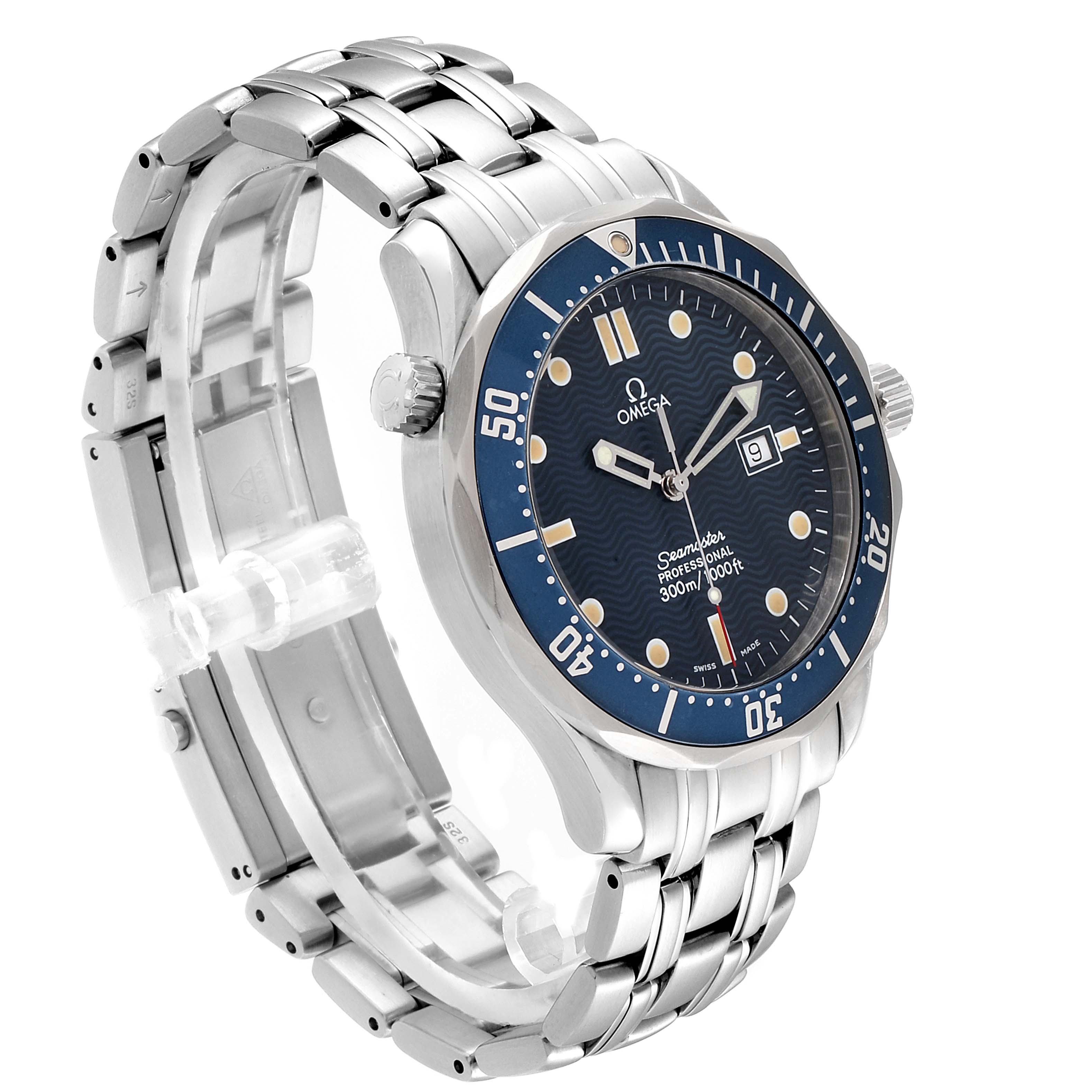 Omega Seamaster 41mm James Bond Blue Dial Steel Watch 2541.80.00 ...