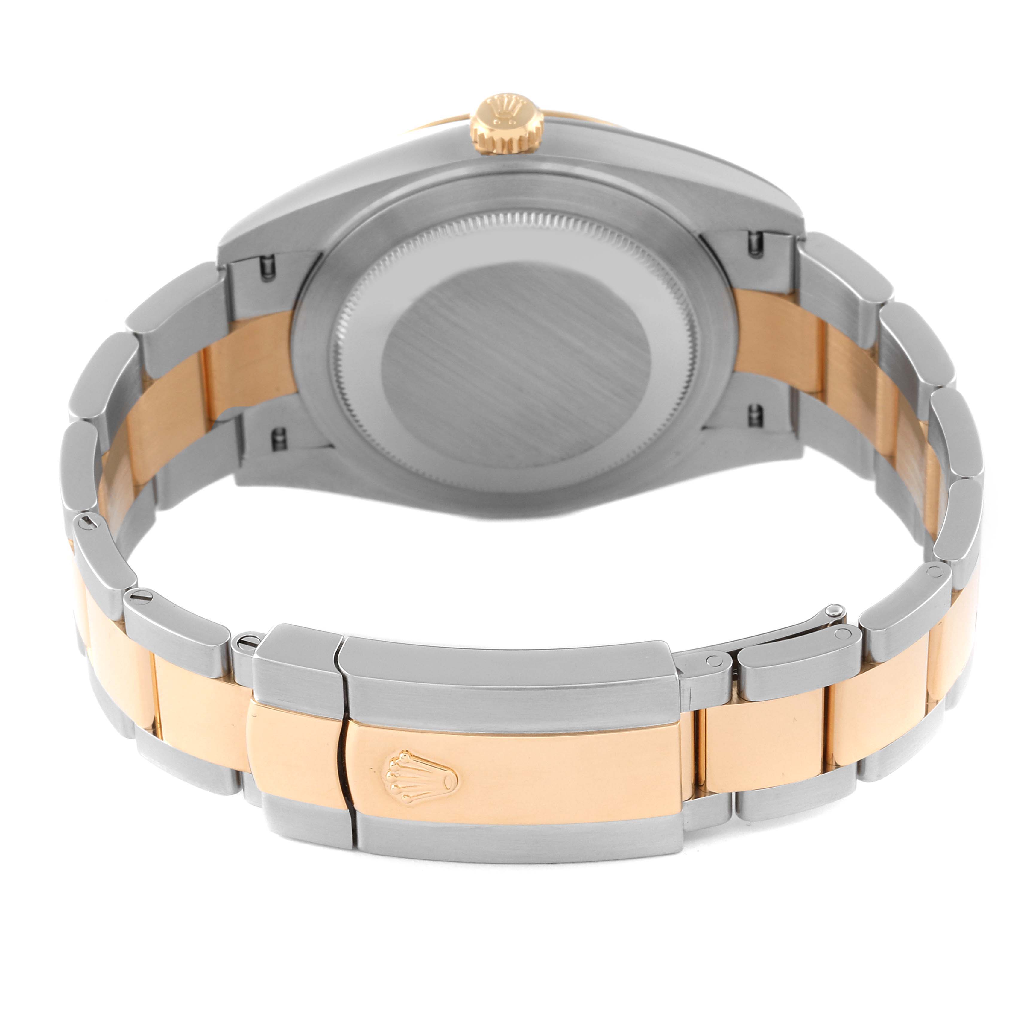 The image shows the case back and bracelet clasp of a Rolex Datejust 41 126333 Men's Steel and Gold (two tone) White Dial 126333 Men's Steel and Gold (two tone) White Dial, viewed from the back.