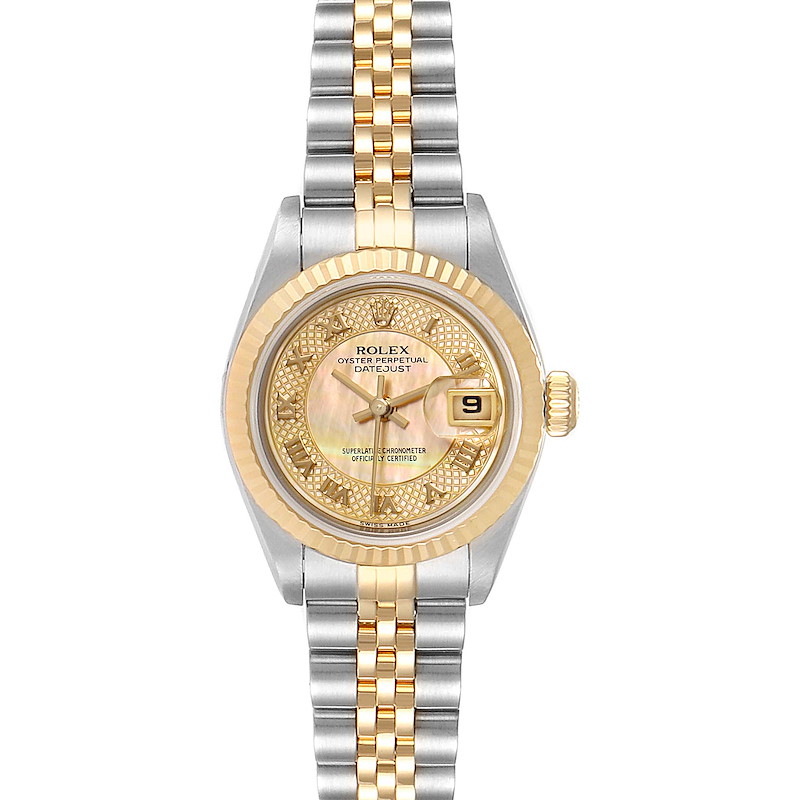 Rolex Datejust Decorated MOP Dial Steel Yellow Gold Ladies Watch 79173 SwissWatchExpo