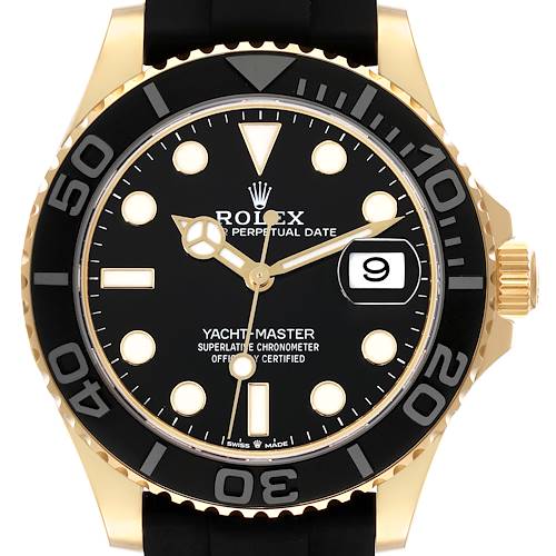 Photo of Rolex YachtMaster Yellow Gold Oysterflex Bracelet Mens Watch 226658
