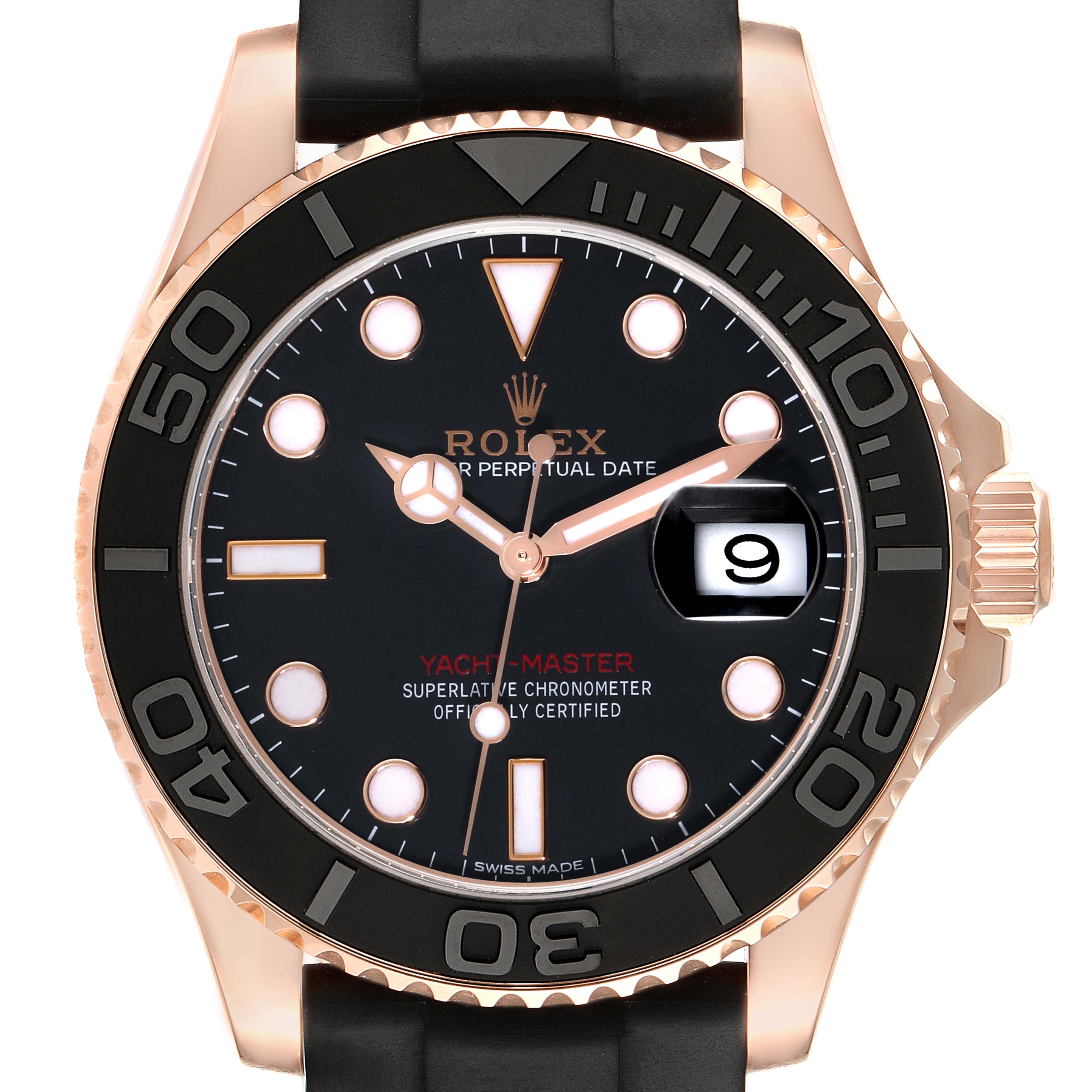 Rolex Yacht-Master Rose Gold 116655 Stock 61911 SwissWatchExpo