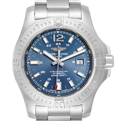 Photo of Breitling Colt Blue Dial Automatic Steel Mens Watch A17388 Box Card