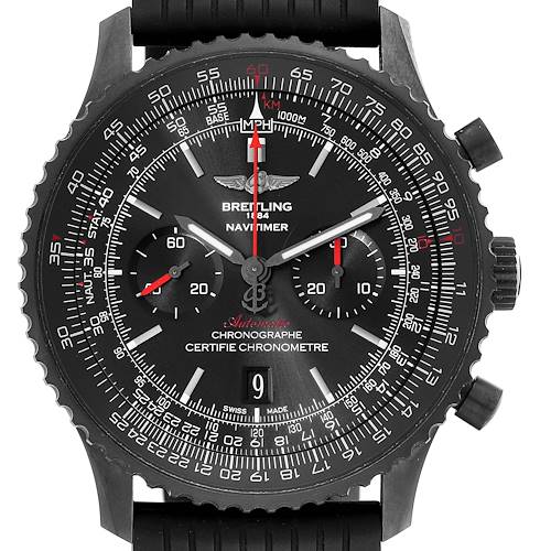 Photo of Breitling Navitimer 01 46 Black Dial Steel Mens Watch MB0128 Box Card