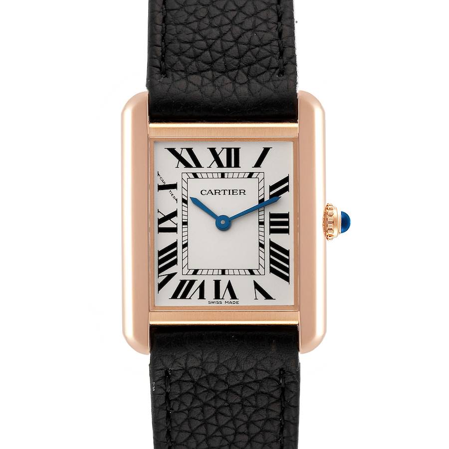 Cartier Tank Solo Silver Dial Rose Gold Steel Ladies Watch W5200024 Card SwissWatchExpo