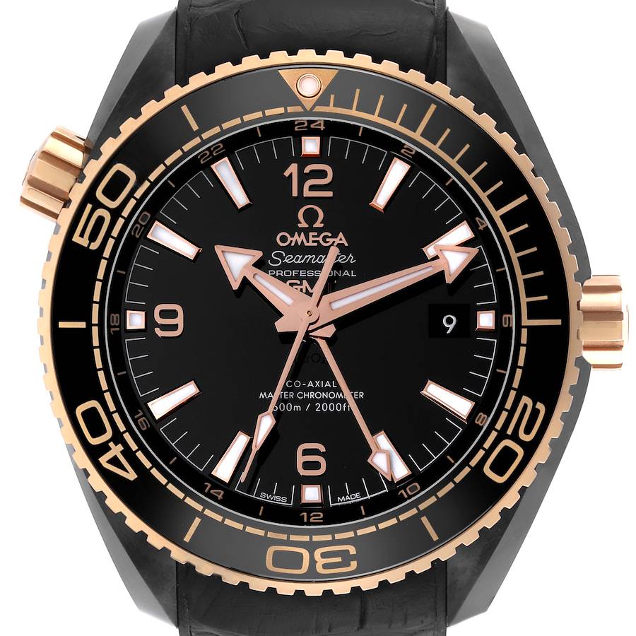Omega Planet Ocean Deep Black Ceramic Rose Gold Mens Watch 215.63.46.22.01.001 Box Card SwissWatchExpo