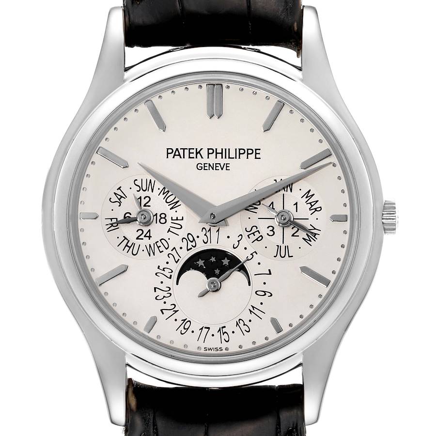 Patek Philippe Calatrava White Gold Grand Complications Mens Watch 5140G SwissWatchExpo