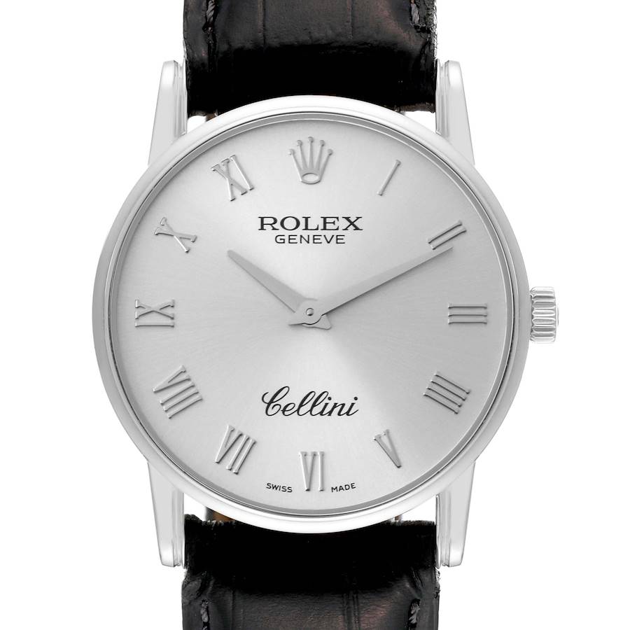 Rolex Cellini Classic Silver Dial White Gold Mens Watch 5116 Papers SwissWatchExpo