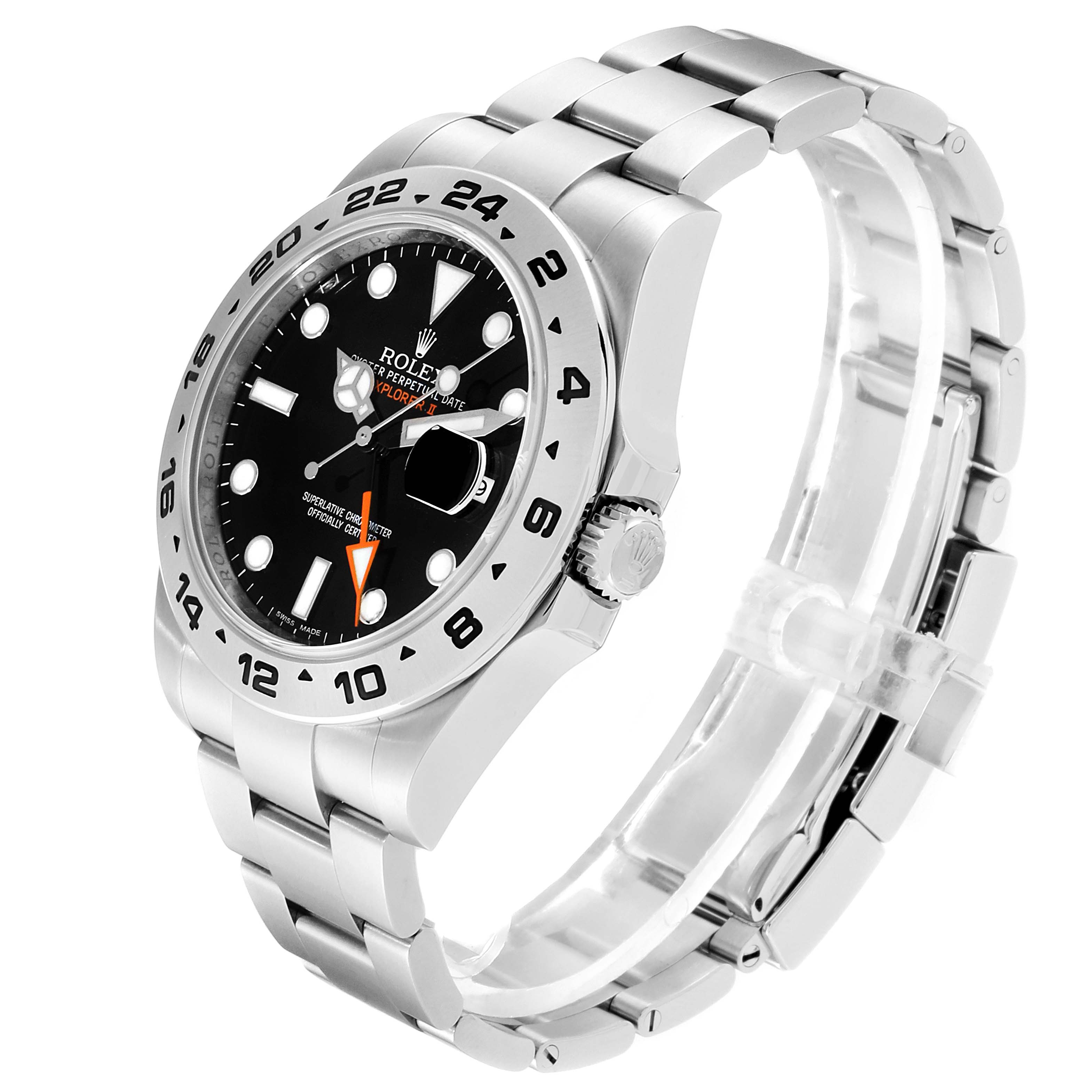 This image shows a Rolex Explorer 216570 Men
s Stainless Steel Black Dial 216570 Men
s Stainless Steel Black Dial watch at an oblique angle, highlighting the face, bezel, crown, and bracelet.
