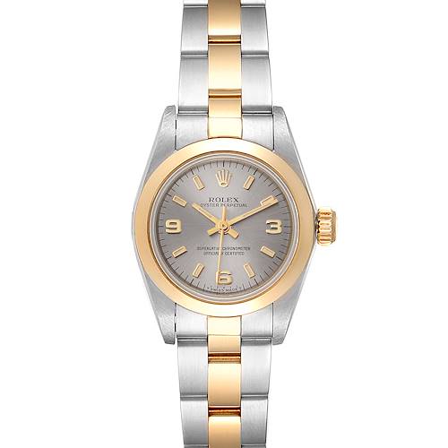 Photo of Rolex Oyster Perpetual NonDate Steel Yellow Gold Ladies Watch 67183