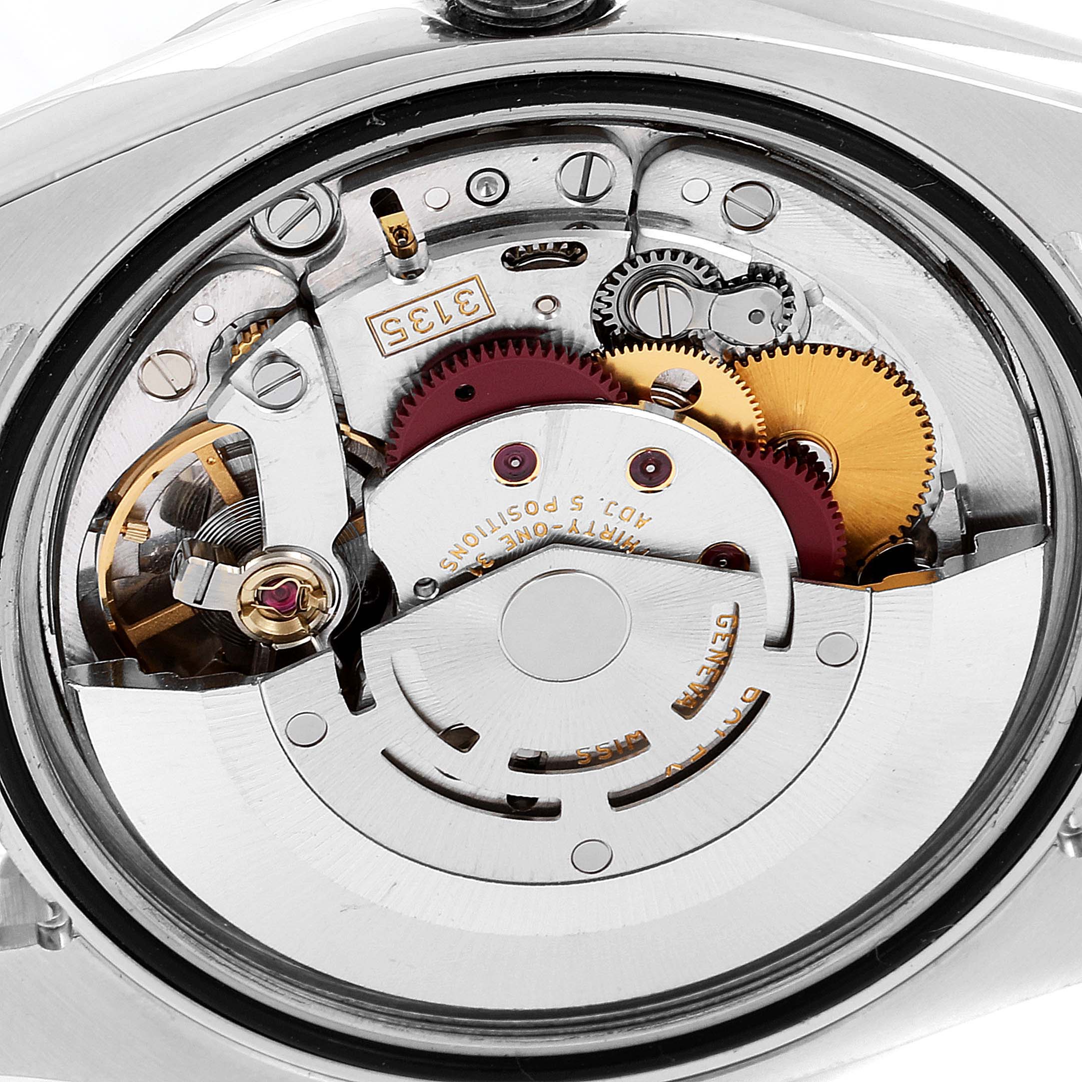 This image shows the internal mechanism of the Rolex Turn-o-Graph 116261 Men
s Steel and Gold (two tone) Black Dial 116261 Men
s Steel and Gold (two tone) Black Dial watch from a back angle.