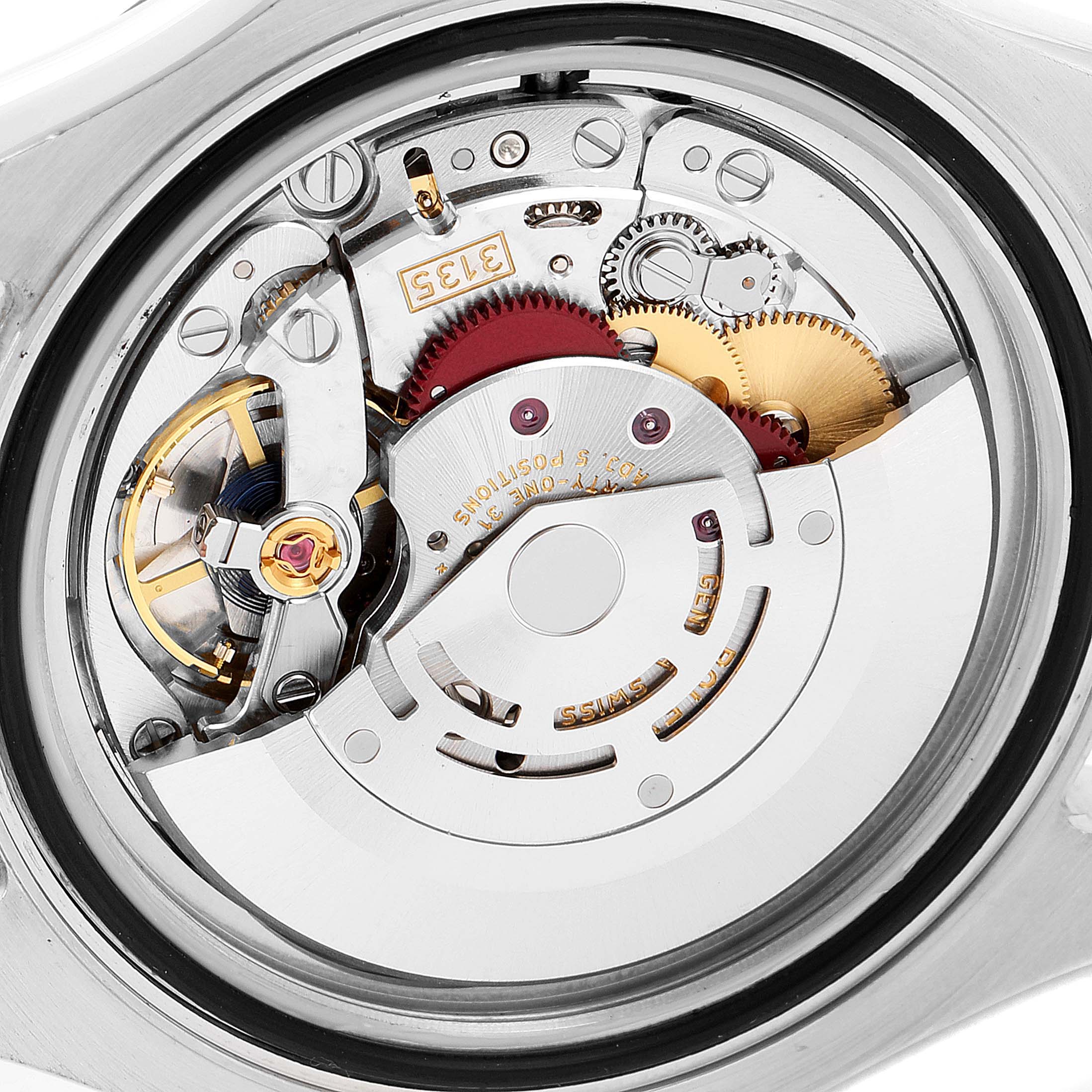 This image shows the intricate internal mechanism of a Rolex Yacht-Master 116622 Men
s Stainless Steel Silver Dial 116622 Men
s Stainless Steel Silver Dial watch from a rear angle.