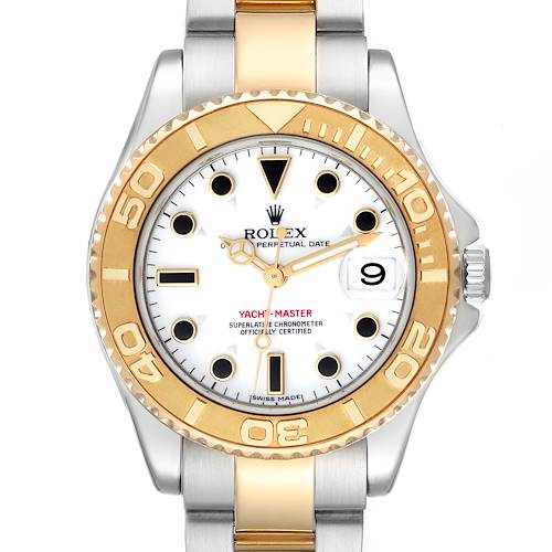 Photo of Rolex Yachtmaster Midsize Steel Yellow Gold Mens Watch 168623