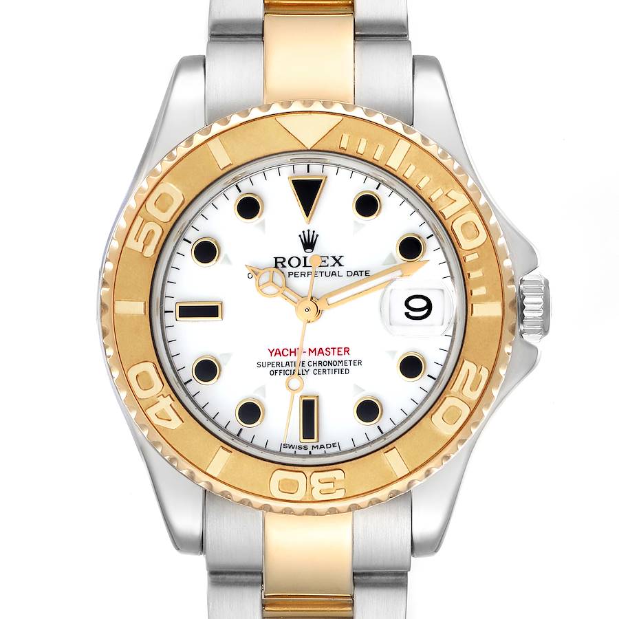 Rolex Yachtmaster Midsize Steel Yellow Gold Mens Watch 168623 SwissWatchExpo