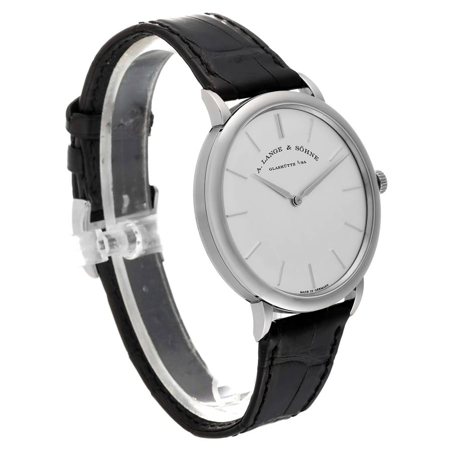 A. Lange Sohne Saxonia White Gold 211.027 Stock 61656 SwissWatchExpo