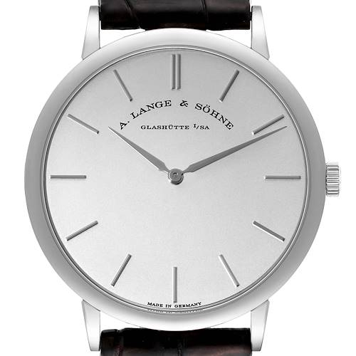 Photo of A. Lange & Sohne Saxonia Thin White Gold Mens Watch 211.027 Box Papers