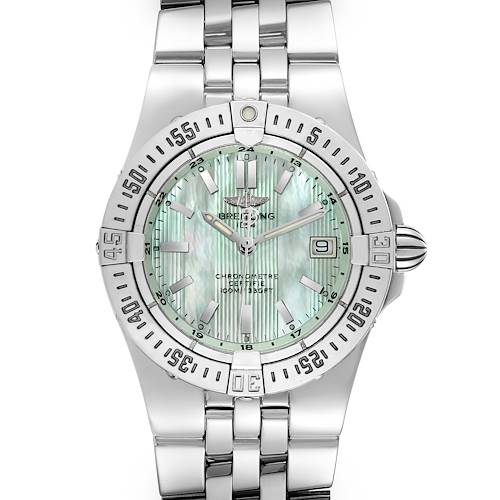Photo of Breitling Starliner Green Mother of Pearl Dial Steel Ladies Watch A71340
