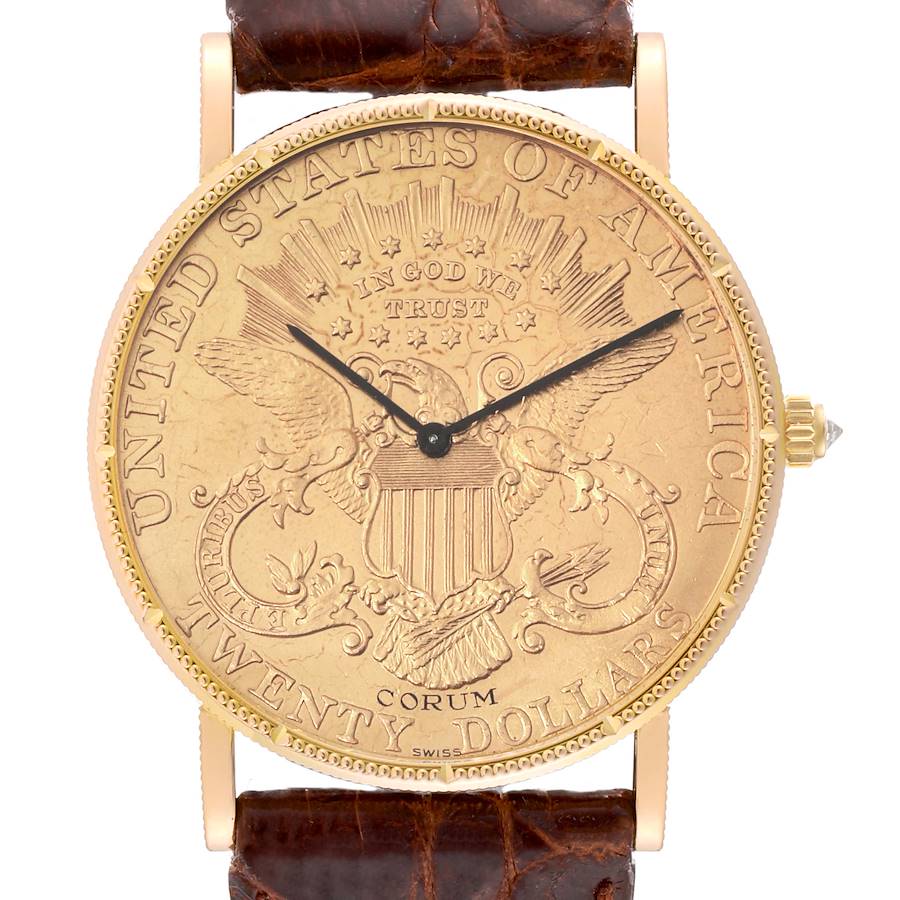 Corum 20 Dollars Double Eagle Yellow Gold Coin Year 1896 Mens Watch SwissWatchExpo