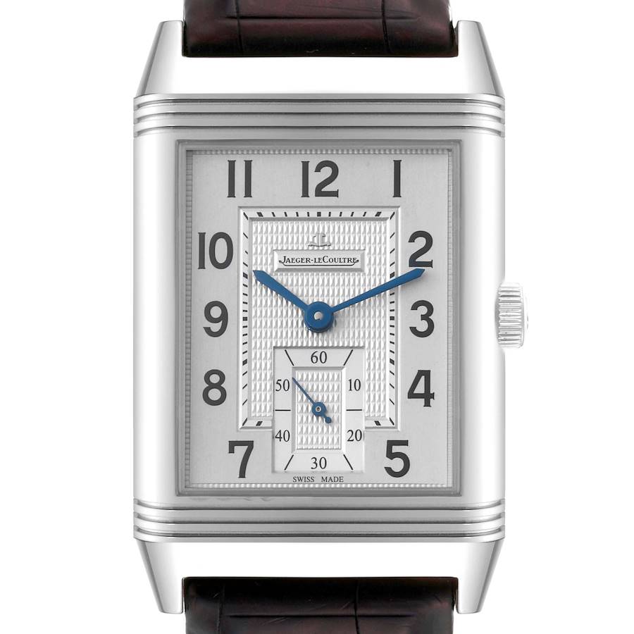 Jaeger LeCoultre Reverso Grande Steel Mens Watch 273.8.04 Q3738420 Papers SwissWatchExpo