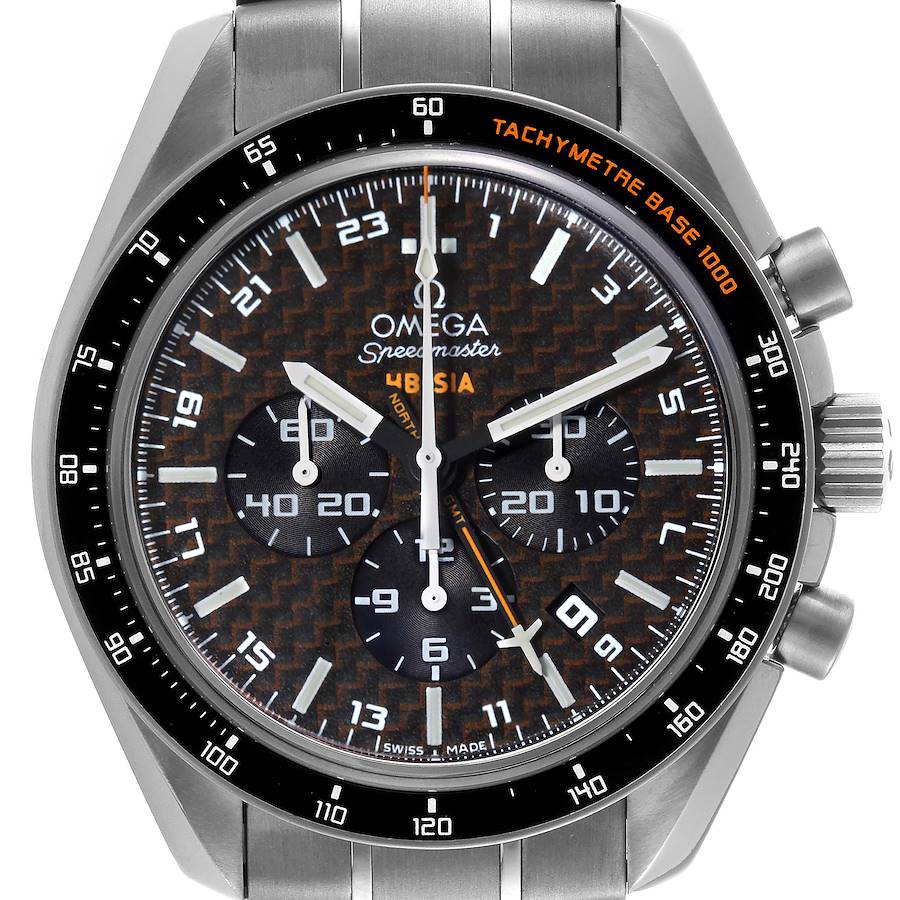 Omega Speedmaster HB-SIA GMT Titanium Watch 321.90.44.52.01.001 Box Card SwissWatchExpo