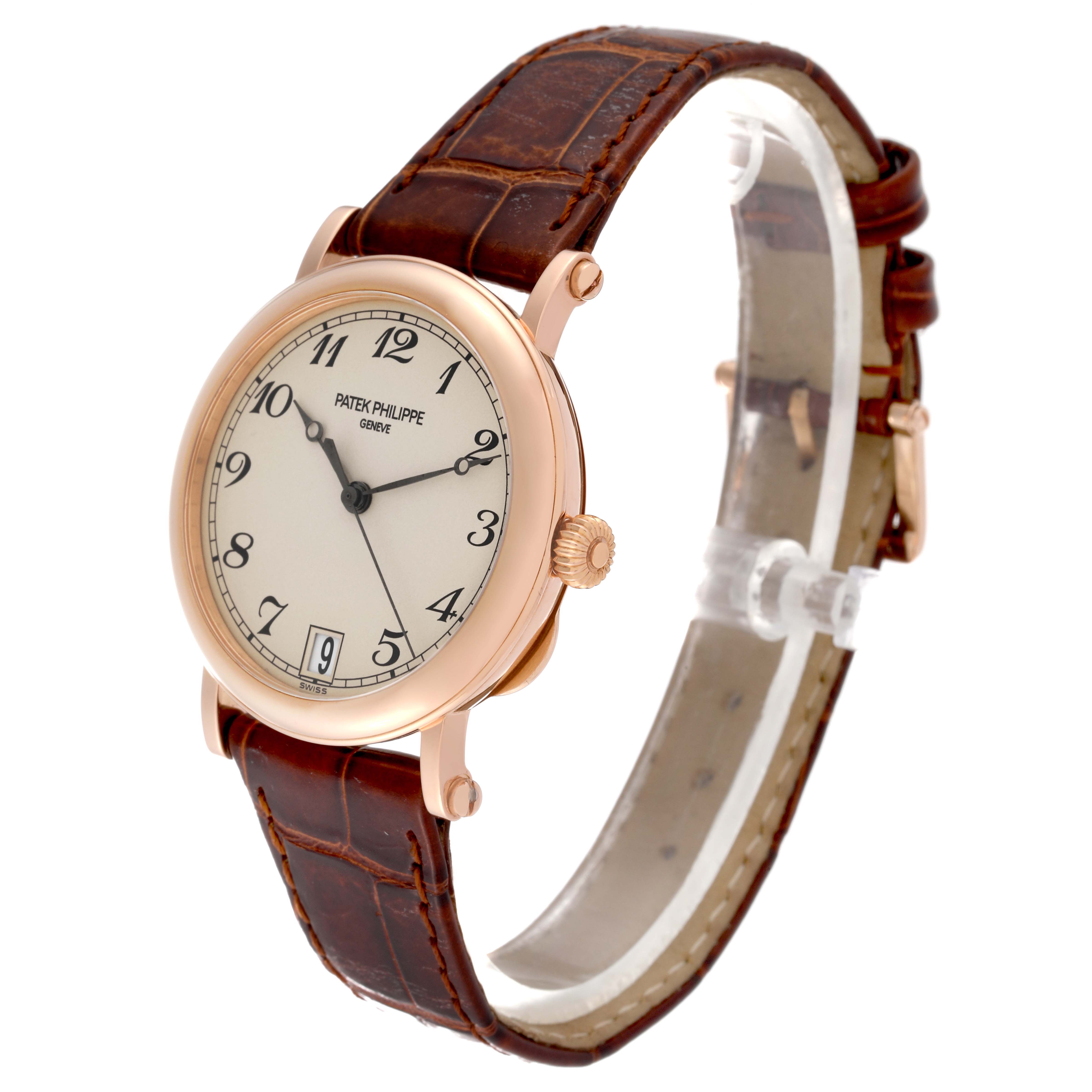 Patek Philippe Calatrava Officer Rose Gold Mens Watch 5053 | SwissWatchExpo