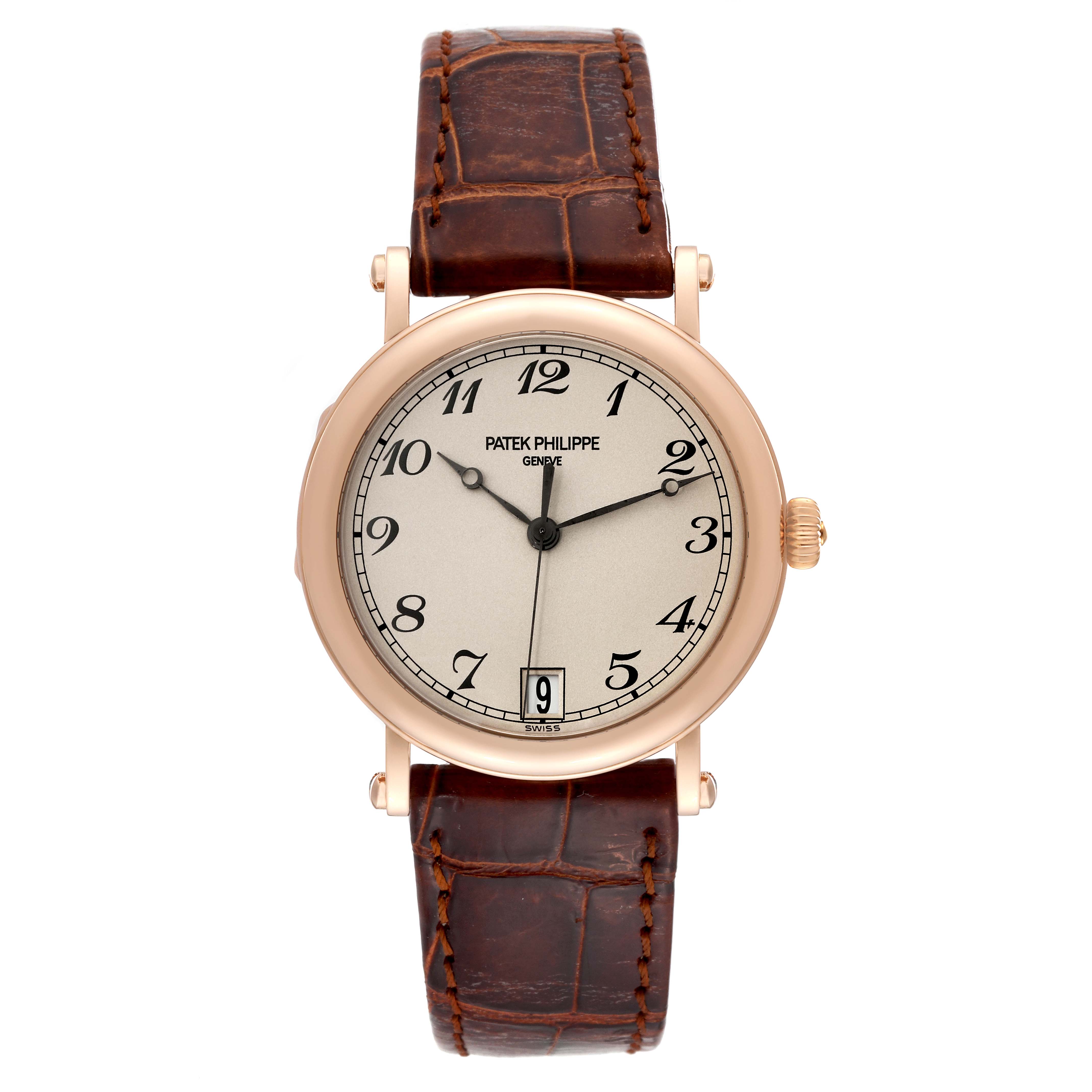 Patek Philippe ブラウンレザーケース Elmwoods Auctions | PATEK PHILIPPE - A PATEK PHILIPPE WATCH