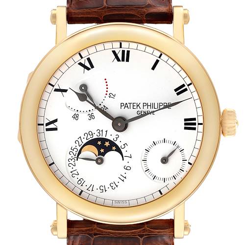 Photo of Patek Philippe Complications Power Reserve Moonphase Yellow Gold Mens Watch 5054