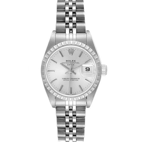 Photo of Rolex Date Silver Dial Jubilee Bracelet Ladies Watch 79240 Box Papers