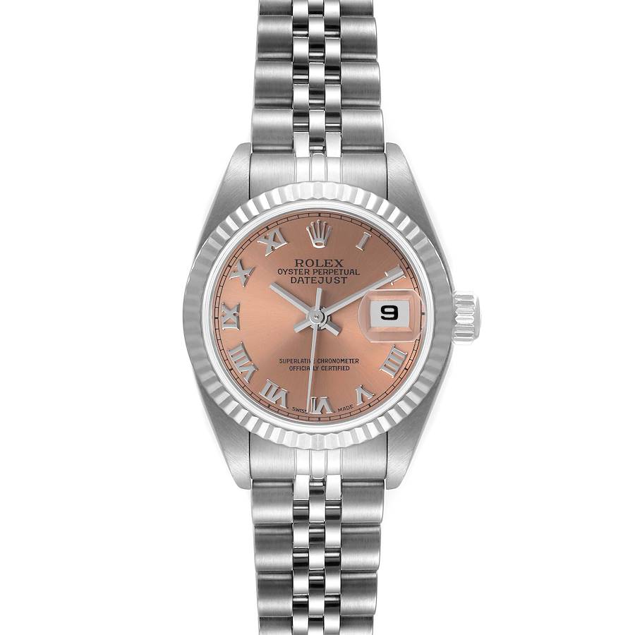 Rolex Datejust 26 Steel White Gold Salmon Dial Ladies Watch 79174 SwissWatchExpo