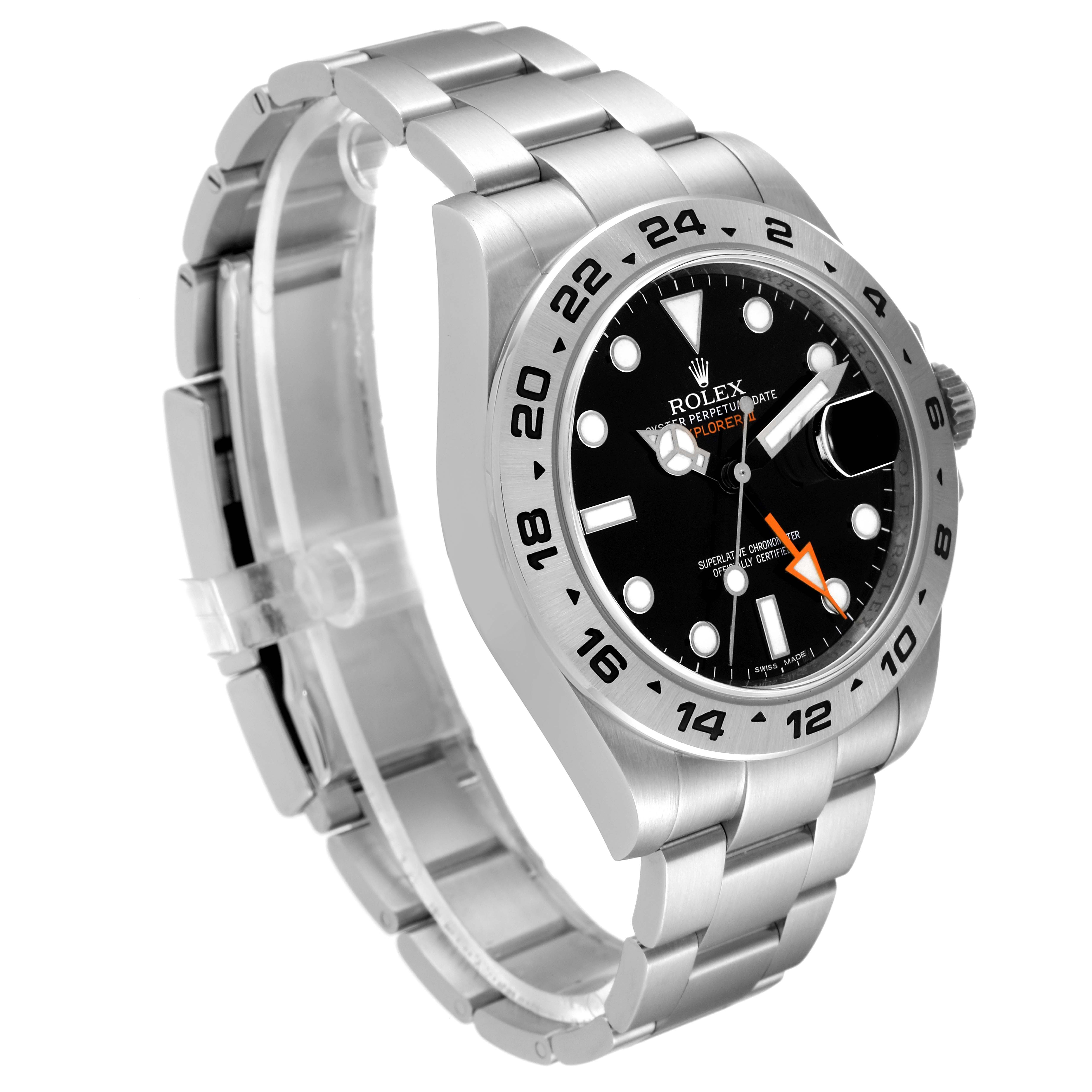 This image shows a side and angled view of a Rolex Explorer 216570 Men's Stainless Steel Black Dial 216570 Men's Stainless Steel Black Dial watch, featuring the dial, bezel, crown, and bracelet.