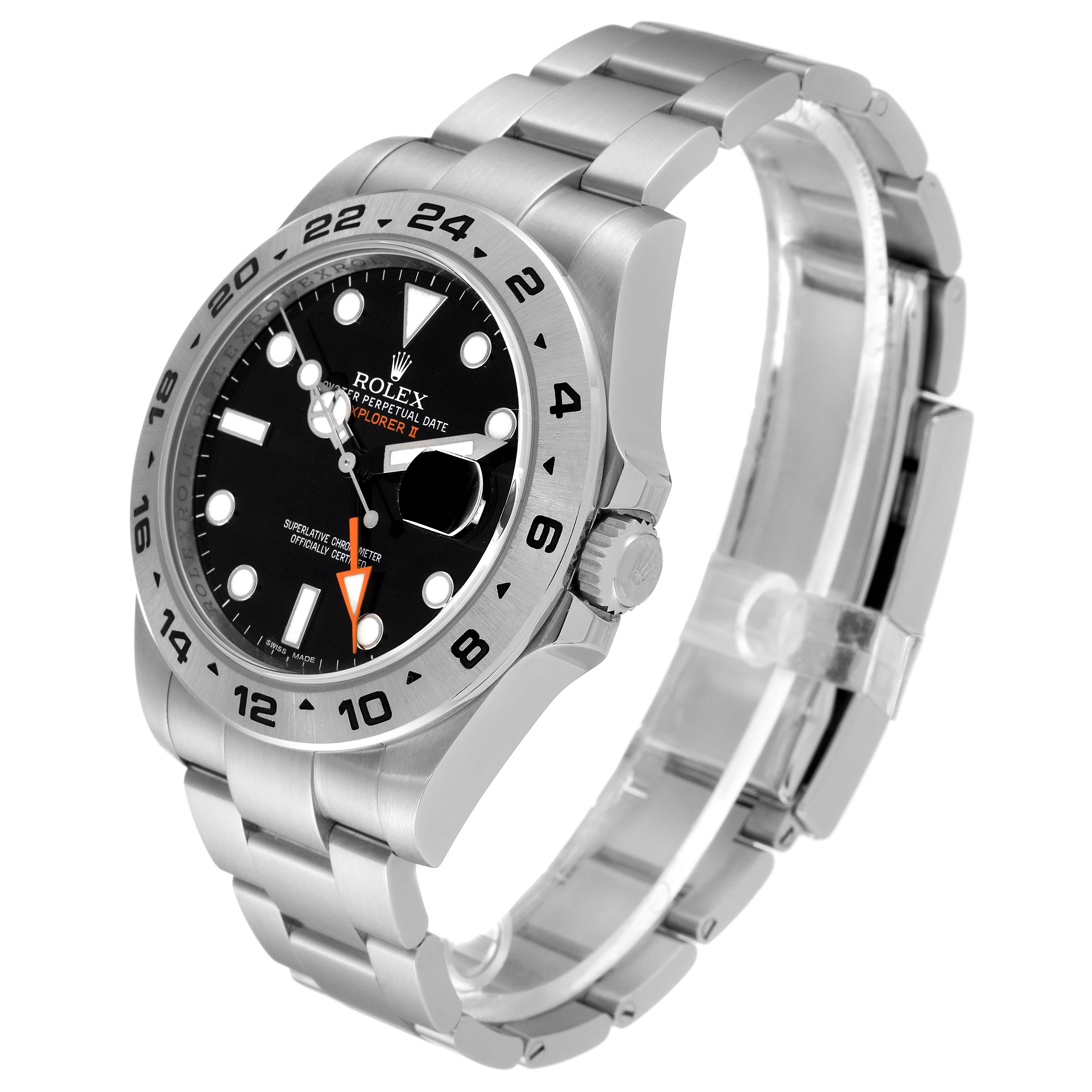 The image shows a Rolex Explorer 216570 Men's Stainless Steel Black Dial 216570 Men's Stainless Steel Black Dial watch at a slight angle, highlighting its black dial, bezel, crown, and metal bracelet.