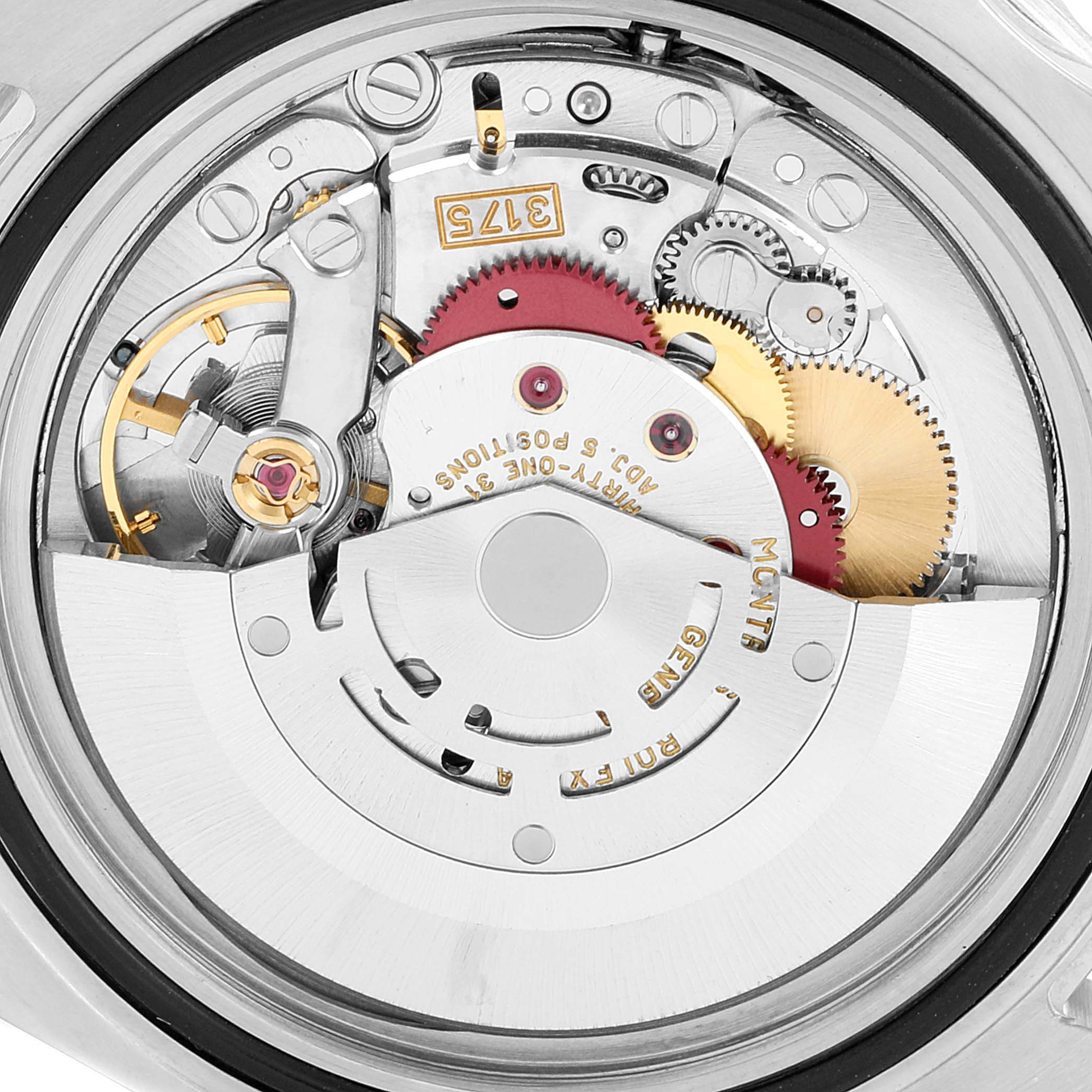 This image shows a close-up view of the movement mechanism inside the Rolex GMT-Master 16700 Men's Stainless Steel Black Dial 16700 Men's Stainless Steel Black Dial watch.