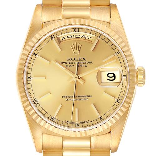 Photo of NOT FOR SALE Rolex President Day-Date Yellow Gold Champagne Dial Mens Watch 18238 PARTIAL PAYMENT