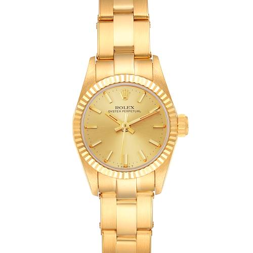Photo of Rolex President No-Date 18K Yellow Gold Ladies Watch 67198