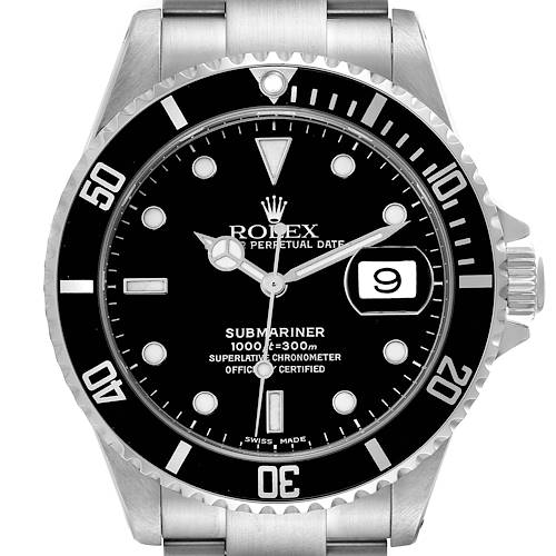 Photo of Rolex Submariner Date 40mm Black Dial Steel Mens Watch 16610