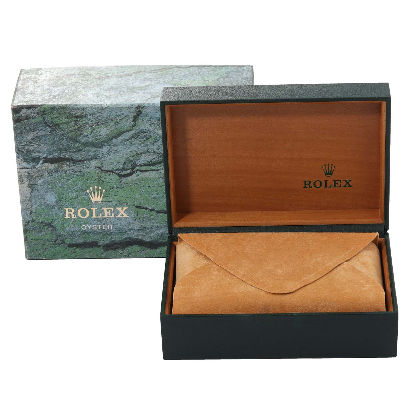 This image shows the open box and packaging for a Yacht-Master model by Rolex, revealing the inner cushion.