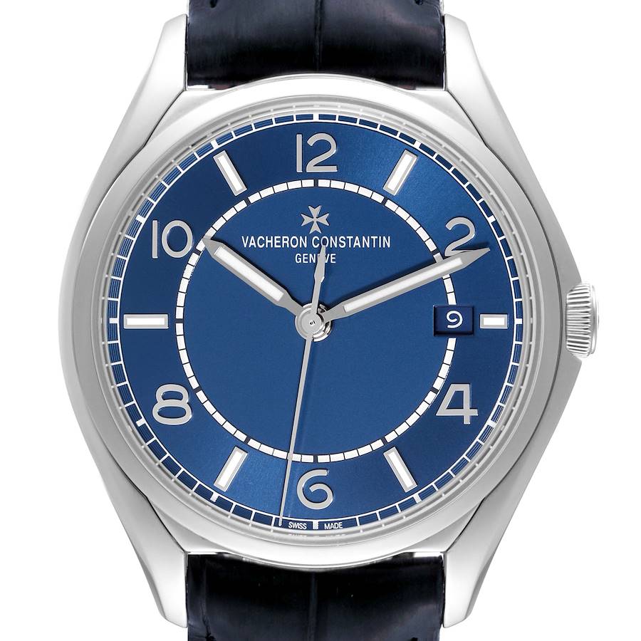 Vacheron Constantin Fiftysix Blue Dial Steel Mens Watch 4600E Card SwissWatchExpo