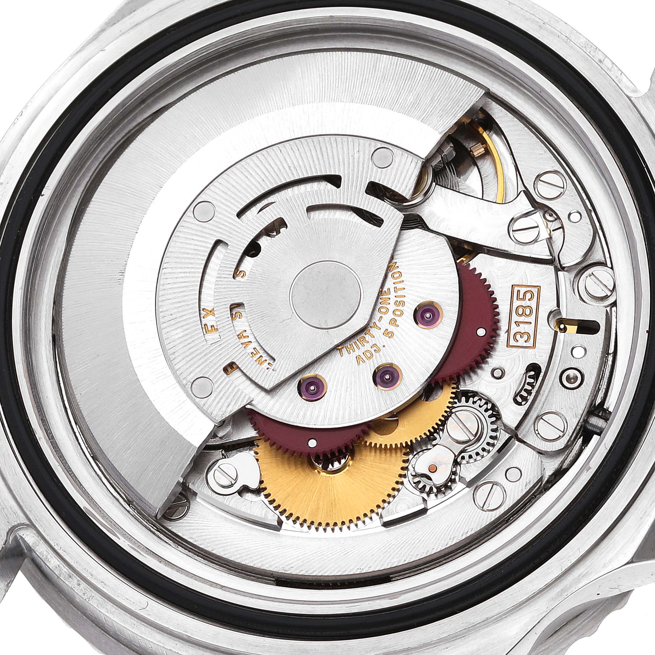 This image shows the internal movement mechanism of a Rolex GMT-Master 16710 Men's Stainless Steel Black Dial 16710 Men's Stainless Steel Black Dial watch from a close-up, top-down angle.