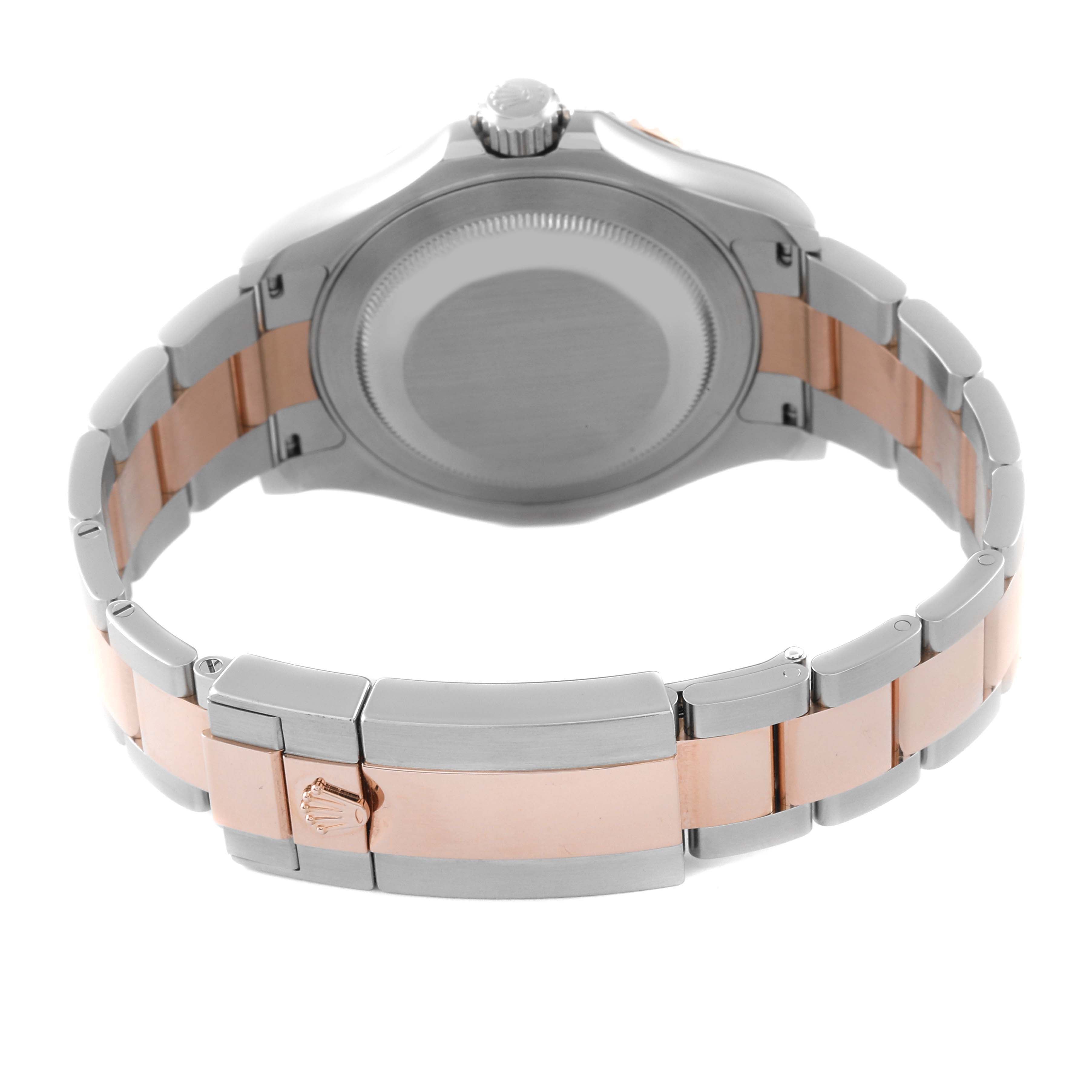 This image shows the back view and bracelet of the Rolex Yacht-Master 116621 Men's Steel and Gold (two tone) Brown Dial 116621 Men's Steel and Gold (two tone) Brown Dial watch.