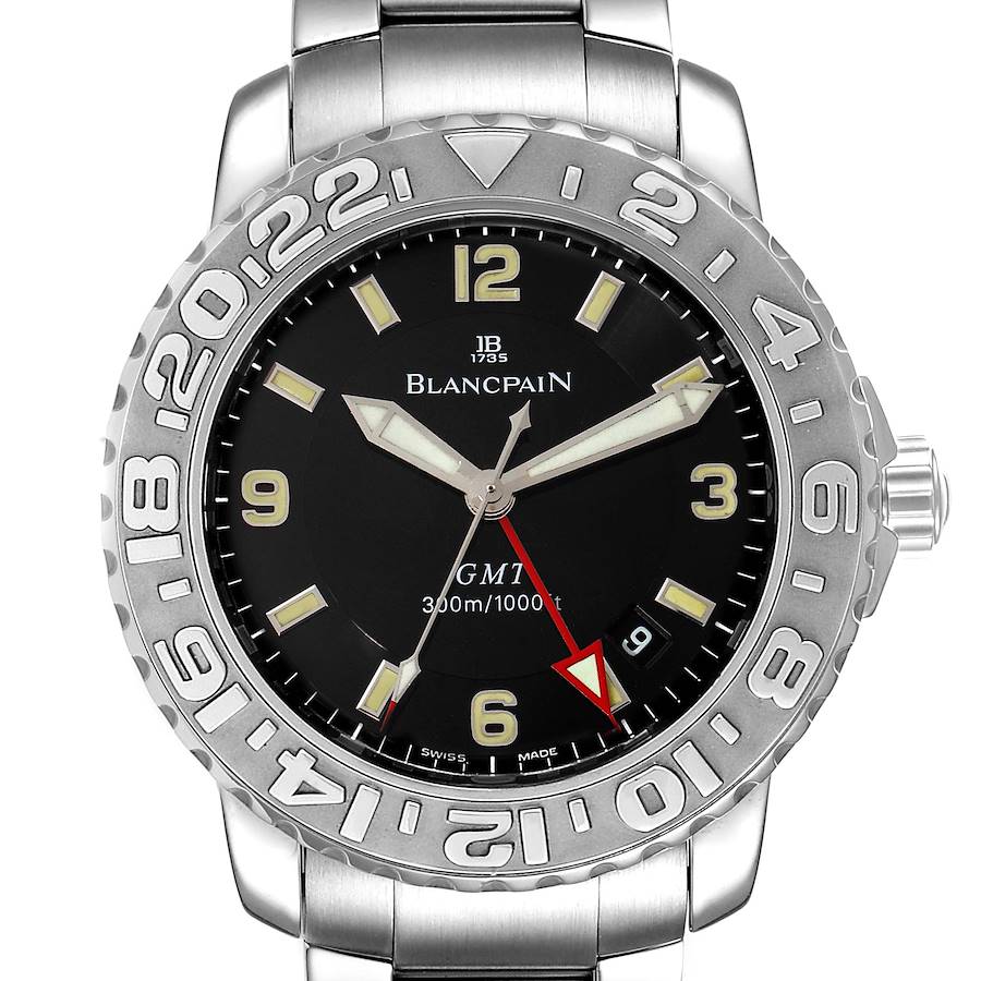 Blancpain Fifty Fathoms Trilogy GMT Steel Mens Watch 2250 Box Papers SwissWatchExpo