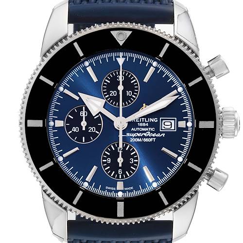 Photo of Breitling SuperOcean Heritage II Chrono 46 Blue Dial Watch A13312 Box Card